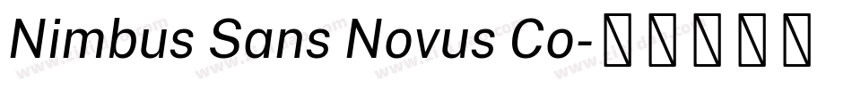 Nimbus Sans Novus Co字体转换
